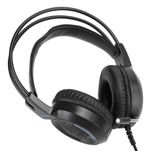 V2000 Gaming Headset Støyreduksjon Mikrofon Hodetelefon 3,5 mm Plugg Øretelefon med LED-lys for PC/Switch