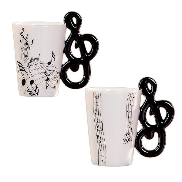 note håndtak keramisk kopp fritt spektrum krus musikkinstrument gave kopp