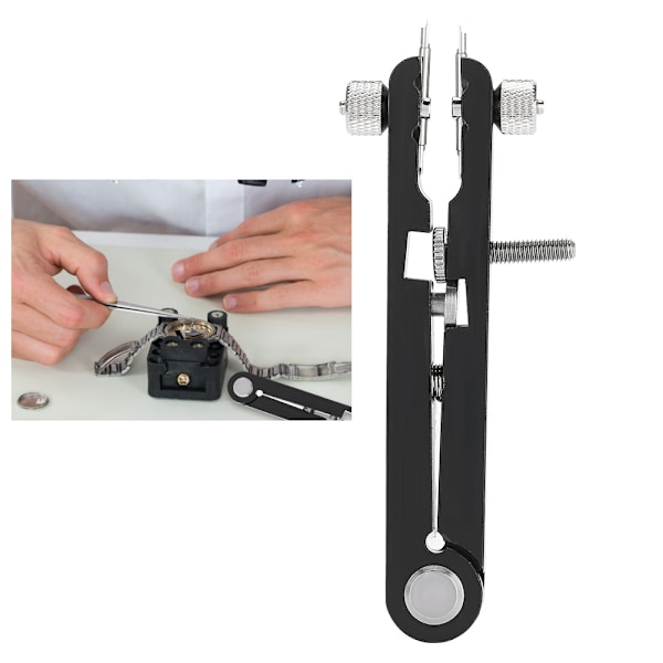 6825 Alloy Watch Rem Remover Adjuster Tool V-formad fjäderstångstång (svart 6-stift)