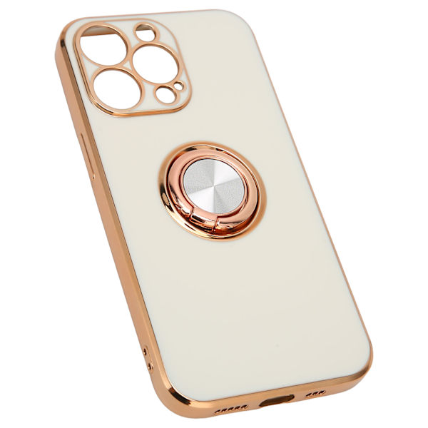 Matkapuhelimen kuori ruusukulta galvanoitu phone case naisten ultraohut pehmeä TPU- cover iPhone 13 Pro White -puhelimelle
