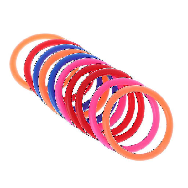 Plastkastring - Roliga karnevalsspel för barn i trädgården (10 st) 6 cm innerdiameter