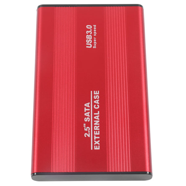 Hårddiskhölje 2,5 tum 4 TB LED-indikation Aluminiumhölje Hot Swappable 5 Gbps USB 3.0-port Extern HDD- case Röd