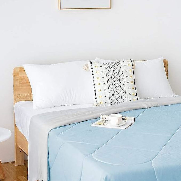 Kylfilt: Dubbelsidig Kylfilt, Kyltäcke, Quilt, Sängtyg (Kaststorlek 78\" X 59\" Blå)