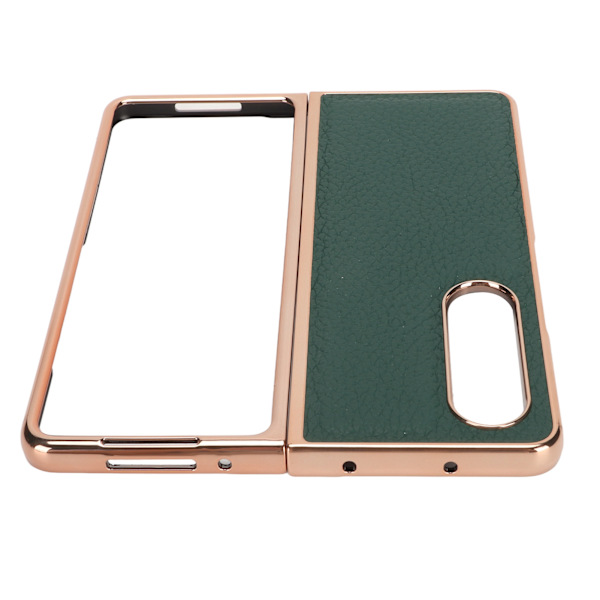 Vikbart phone case för Samsung Galaxy Z Fold 4 Nano Elektropläterat Läder Stjärnmönster Anti-skrapa Telefon Case Grön
