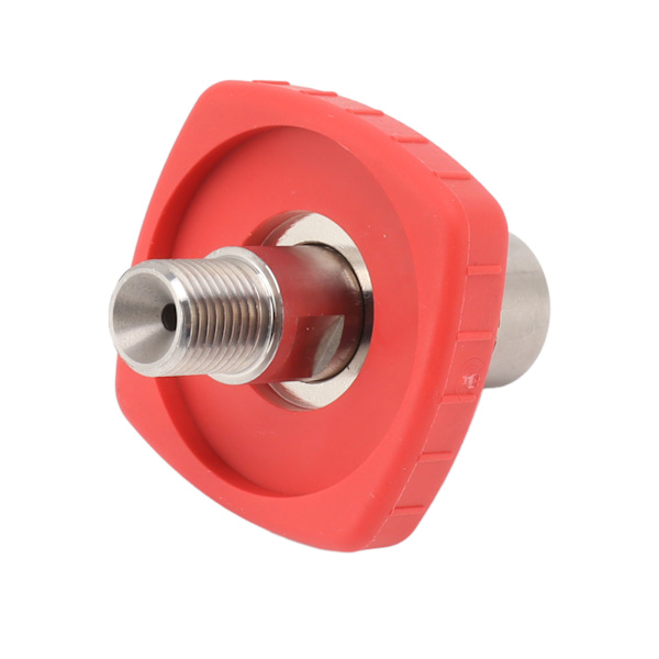 CO2 Tank Connector Rød Firkantet G5/8 til 1/4 Bspp Rustfrit Stål CO2 Tank Connector til Udskiftning