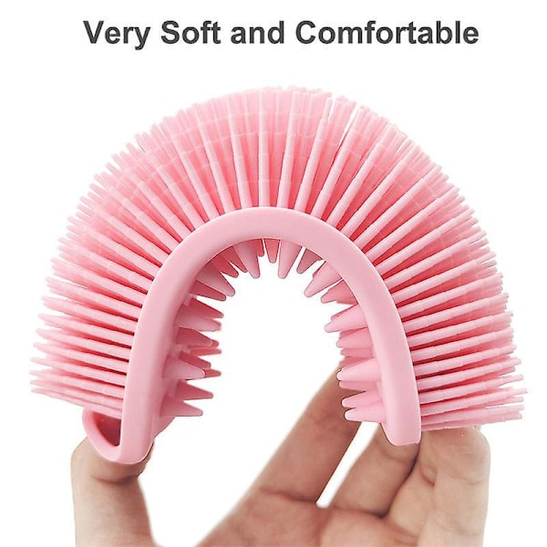 Silikonkroppsskrubb för Exfoliering - Lätt att Rengöra, Långvarig, Hygienisk, Rosa