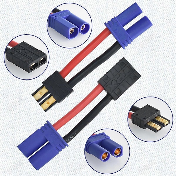 RC LiPo Batterikontakt Adapter EC5 Hane Hona på ESC Laddare