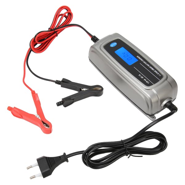 Batterioplader 180 til 240V 11-trins LCD-display Stærk beskyttelse 11-trins Smart Batterioplader til Bil