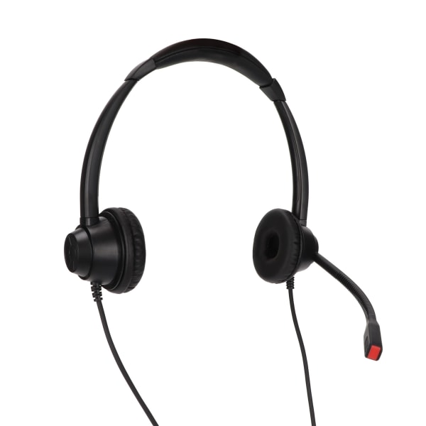 Call Center Headset Brusreducerande Mic Stöder Högtalarvolymjustering 3,5 mm Business Headset