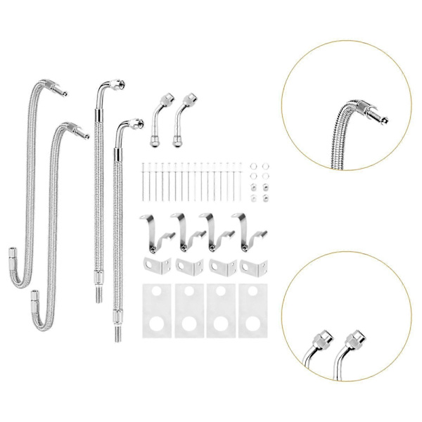 Generisk 15-tums Dually Ventilstam E x tenders Kit Passar 16\" till 19.5\" Dubbla Hjul