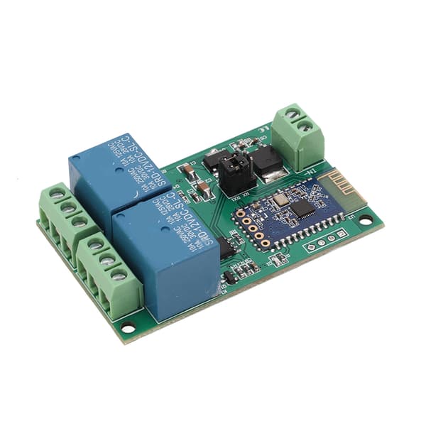 Relémodul 2-kanals Bluetooth-kort APP fjernkontroll med lysindikator DC 12V