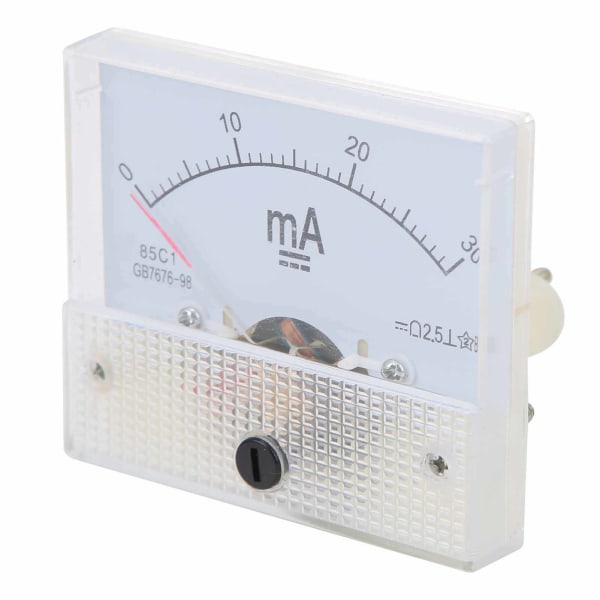 85C1 DC 0-30MA Pointer DC Amperemeter Head Ampere Meter Strömmätningsinstrument