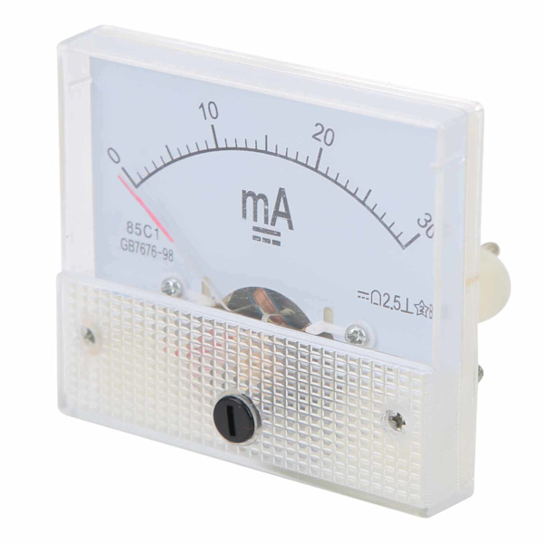 85C1 DC 0-30MA Pointer DC Amperemeter Hoved Ampere Meter Strømmålingsinstrument