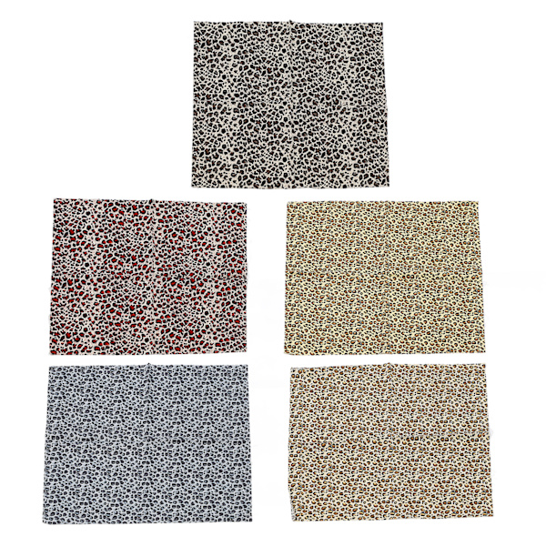 5 kpl Leopardikuvioinen print 5 väriä Hajuton Pehmeä Leopardikuvioinen print Patch Kangas