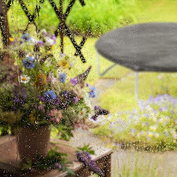 Trampolinskydd Presenning Regn Vind Trädgård Väder Damm, Svart 1,83m