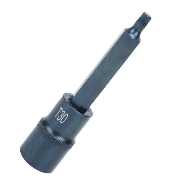 Socket Bit Star S2 Legert stål Elektrisk hurtignøkkelverktøy Maskinvare Blueing Blister 1/2X100XT30
