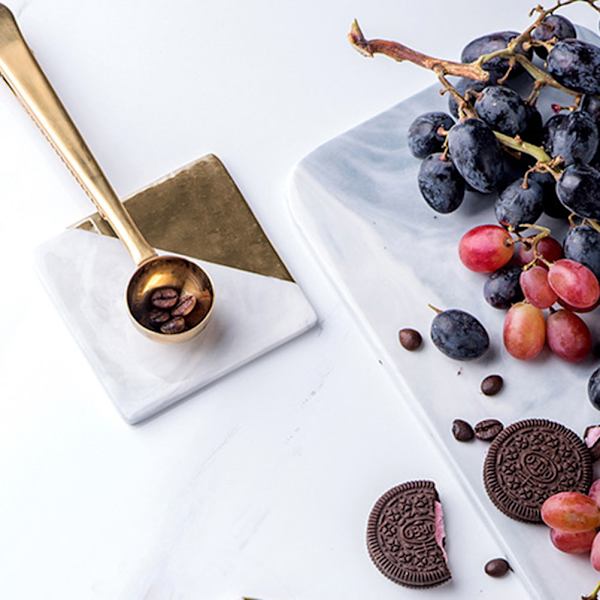 Gold Marmor Coasters Keramisk Coaster Tekopp Pad Bordmatte Coaster Kaffe Te kopp bordunderlag