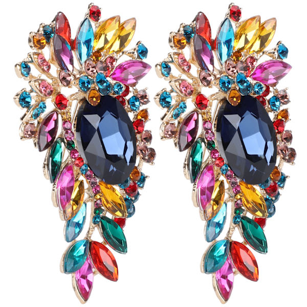 2 stk. Corsage Brosche Fashion Retro Exquisite Legering Nåle Applikation Beklædningstilbehør Farverig