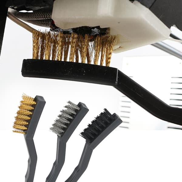 3 stk. rengøringsbørste 3D-printer støv rust rengøring messing stål nylon børste til dyse hot bed