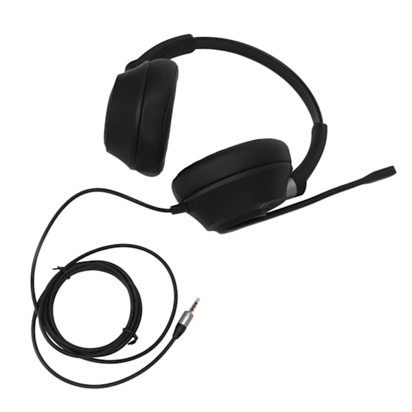 3,5 mm mobiltelefonheadset med mikrofon brusreducerande binaural kundtjänst hörlurar för callcenter kontor