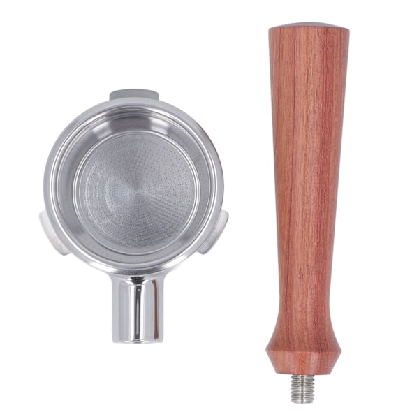 58mm Pohjaton Portafilter Massiivipuukahva Ruostumattomasta Teräksestä Valmistettu Suodatin Irrotettava 3 Korva Kahvi Portafilter Barsetto F Brasilialaiselle Ruusupuulle