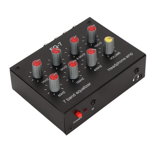 7-bands equalizer RCA ingång utgång volym justerbar 2 kanaler bil equalizer EQ bil hörlursförstärkare 100-240V