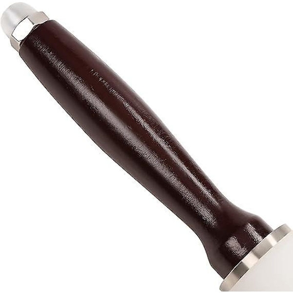 HANDI STITCH Lærhammer - 20,5 cm - Nylon Gummihammer med Trehåndtak - Lærverktøy for Sy, Lærhåndverk, Lærbearbeiding, Skjæring