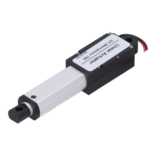 Lineær aktuator 30 mm DC 12V støyreduserende kortslutningsbeskyttelse Vanntett Mini elektrisk lineær aktuator 8 mm/s-70N