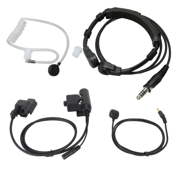 Throat Mic Headset Støyreduksjon Push to Talk Halsvibrasjon Mic hodetelefonadapter erstatning for Motorola HT1000