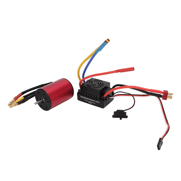 S3650 4300KV Vanntett Børsteløs Motor + 60A Børsteløs Motor ESC T-Plugg Hann for 1/10 RC Bil Oppgraderingsdeler