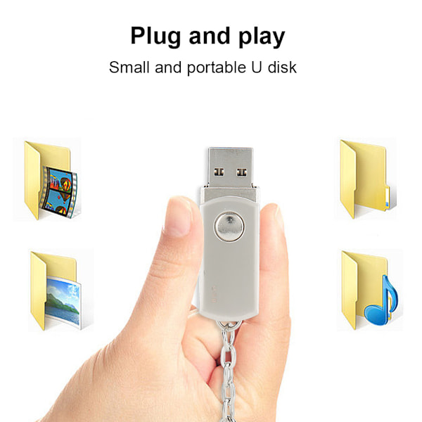 Hopeametalli pyörivä U-levy Windows 98 / 2000 / XP / Vista / 7 / 8 / 10 / Linux 2.4128G