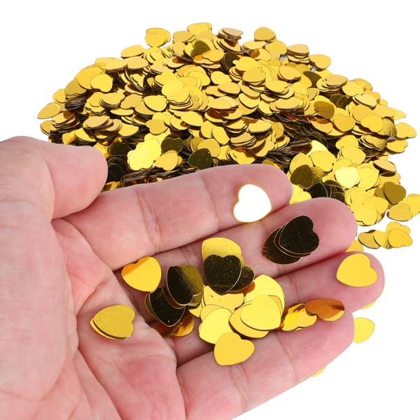 3000 st hjärtformad konfetti Alla hjärtans dag bröllopsglitter strö festdekorationer (guld)