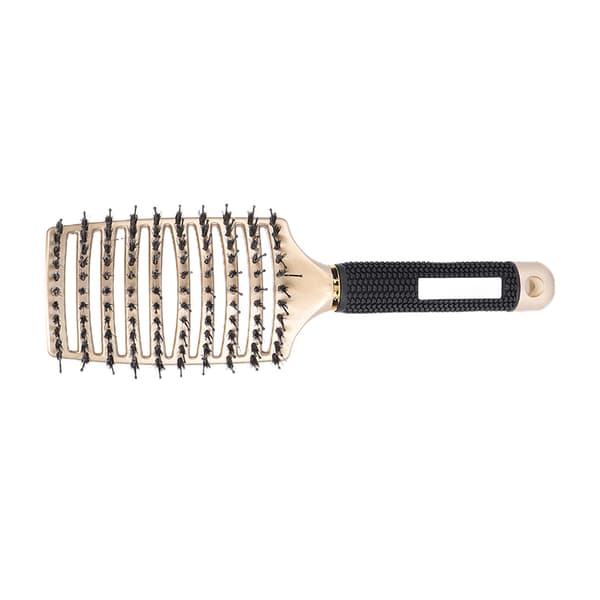 Buet Detangler Børste Nylon Professionel Hår Paddle Detangling Børste til Hårstyling Guld