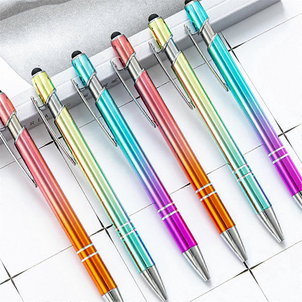 50 stk. Gradient Metal Kuglepenne Touchscreen Kuglepen C