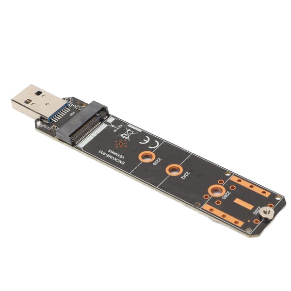 NVMe til USB-adapter Plug and Play Bærbar SSD 10 Gbps USB 3.2 Gen 2 Bridge Chip M.2 NVME USB-adapter Sort