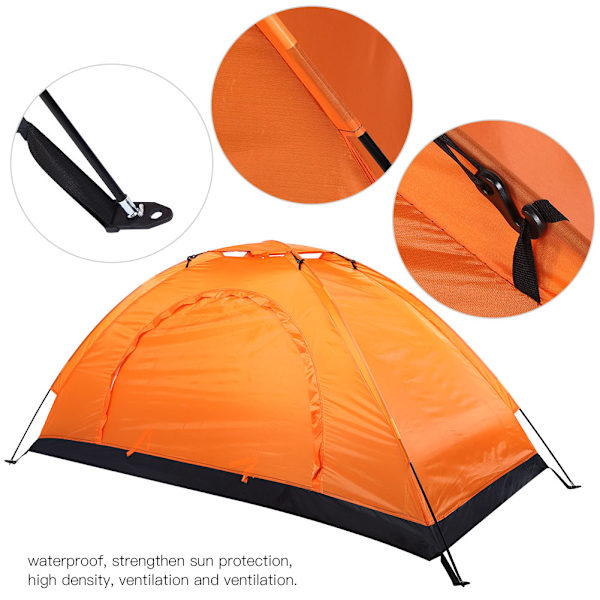 Vedenpitävä yhden hengen ulkoteltta retkeilykalastukseen Climbingorange