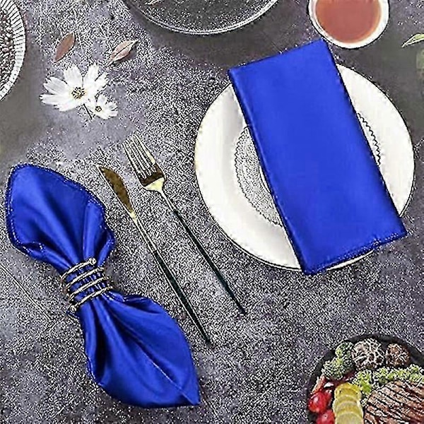 30 Styk Satin Servietter Vaskbare Middagsservietter Hotel Servietter Jacquard Mundklud Bord Servietter Foldet