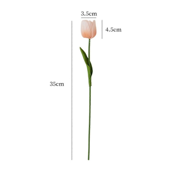6 stk. Kunstige Tulipaner Blomster Realistiske Smukke Blomsterarrangementer Simulation Tulipaner til Hjem Bryllup Mørk lilla