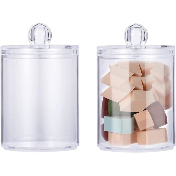 Akryl bomuldspinde opbevaringsbokssæt - pakke med 3, Organiser og opbevar bomuldspinde