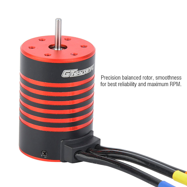 GTSKYTENRC 3650 Borstlös motor för 1/16 1/18 RC-bil (3600KV KSX3389)