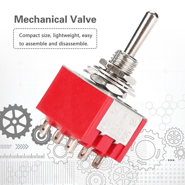 5 STK MTS-303 Mini Toggle Switch 3PDT 9 Pin 3 Position On OFF on