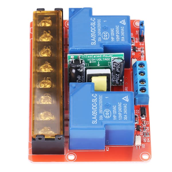 AC100V-250V 30A Høj Effekt 2-Kanals Relæ DC5V Høj Lav Niveau Trigger Switch Modul