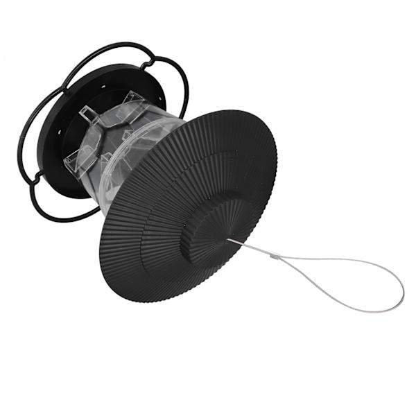 Fågelmatare 1L Slitstark ABS Lätt att fylla Transparent Behållare Bärbar Paviljong Design Hängande Fågelmatare