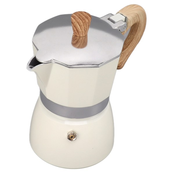 Moka kaffebryggare åttakantig aluminium klassisk bärbar handbryggning kaffebryggare Moka pot för camping hem användning vit 3 koppar