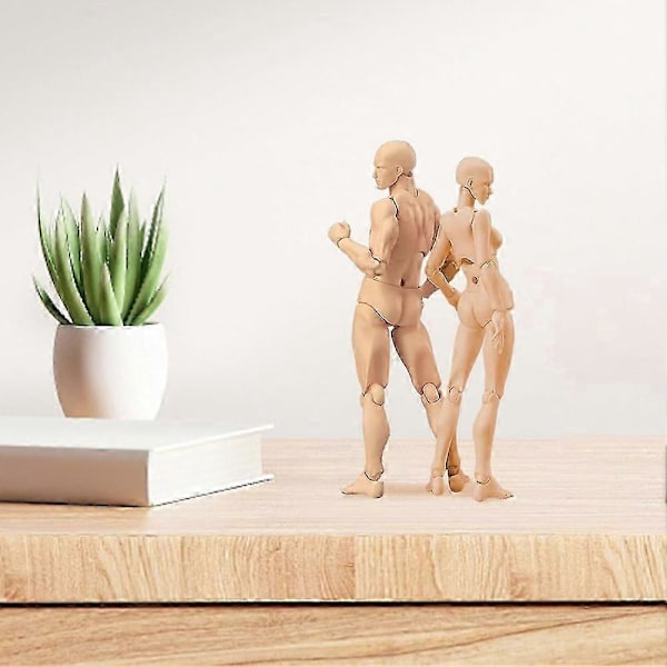 Tegnemodeller Figur Kunstner Tegning Maleri Model med Støttefod & Tilbehør til Kunstnere, Mandlig B