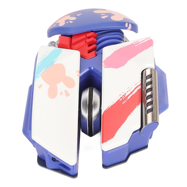 Bluetooth Mus Bluetooth 5.0 3.0 2.4GHZ 3 Tilstande Forbindelse Lydløs 4 Justerbar DPI RGB Genopladelig Gaming Mus til PC Blå