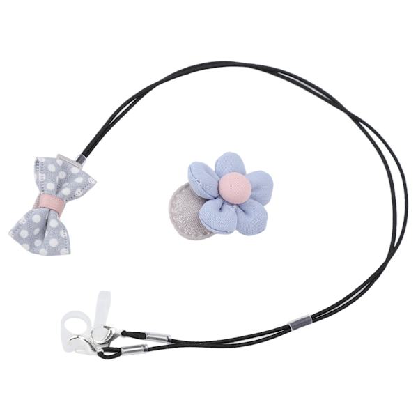 Blomsterbuemønster Høreapparatklemmeholder Bærbar Elegant BTE høreapparatsnor for eldre dobbeltøre