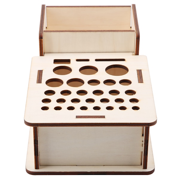 Multi DIY Craft Tool Lagring Trähållare Basswood Läder Verktygsställ