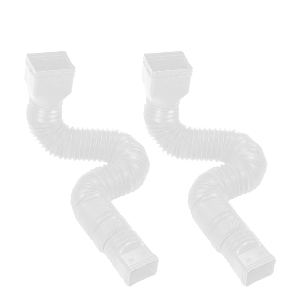 Gutter Downspout Extensions Utvidbar 2 Myk Slange Vann Overføring Regnvann Gutter Rør Hvit