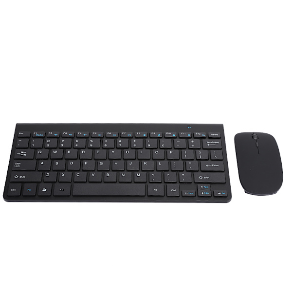 Trådlöst tangentbord Mus Set Ultra Thin Mute Mini Hemmakontor Datortillbehör 2.4G (svart)